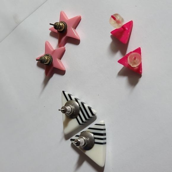 ❤️Set of 3  vintage 80s earrings - Picture 5 of 5